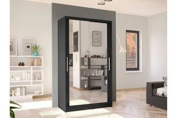 Glenmore Garderob m. Spegel Black - Säilytys - Vaatesäilytys - Vaatekaappi