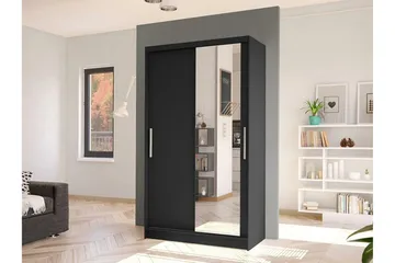 Glenmore Garderob m. Spegel Black - Säilytys - Vaatesäilytys - Vaatekaappi