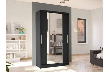 Glenmore Garderob m. Spegel Black - Säilytys - Vaatesäilytys - Vaatekaappi