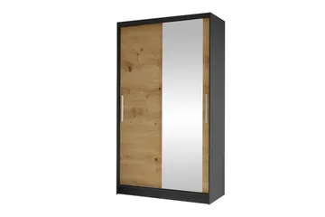 Glenmore Garderob m. Spegel Black - Säilytys - Vaatesäilytys - Vaatekaappi
