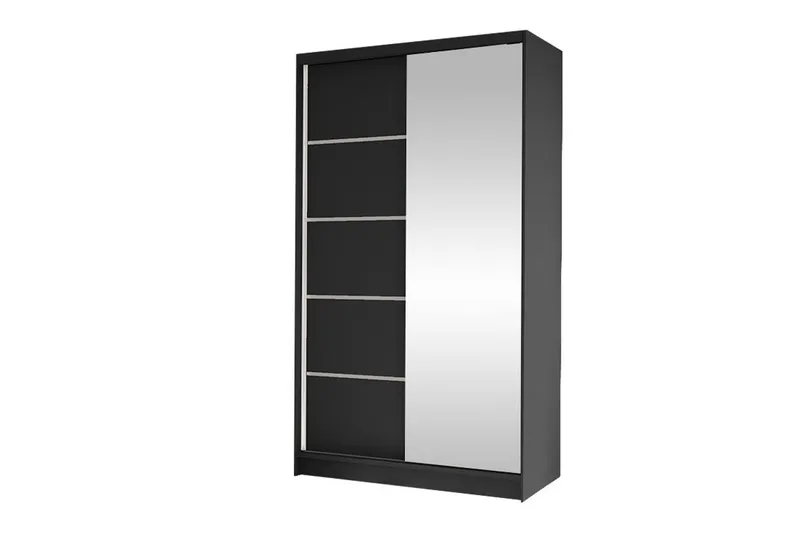 Glenmore Garderob m. Spegel Black - Säilytys - Vaatesäilytys - Vaatekaappi