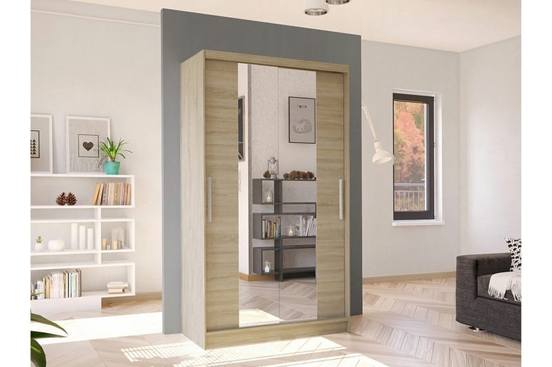 Glenmore Garderob m. Spegel Brown - Säilytys - Vaatesäilytys - Vaatekaappi