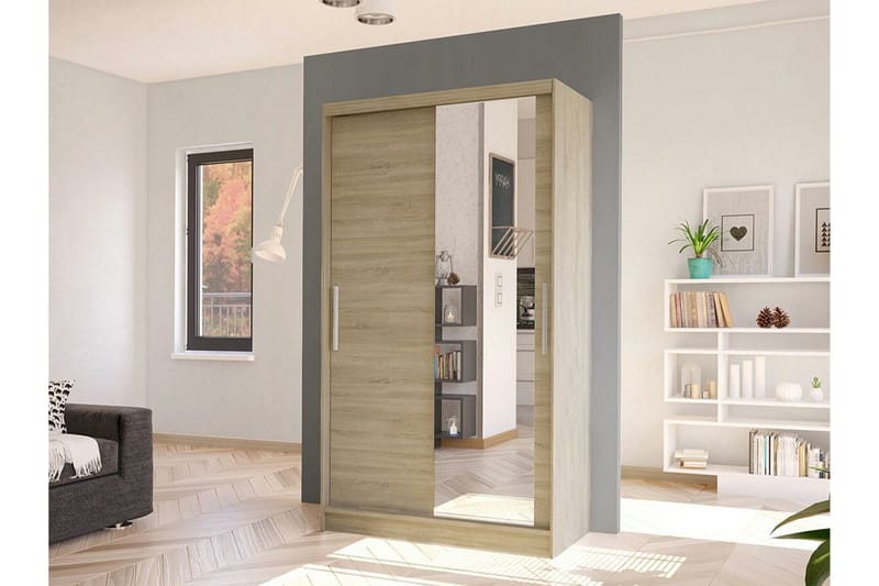 Glenmore Garderob m. Spegel Brown - Säilytys - Vaatesäilytys - Vaatekaappi