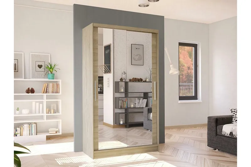 Glenmore Garderob m. Spegel Brown - Säilytys - Vaatesäilytys - Vaatekaappi