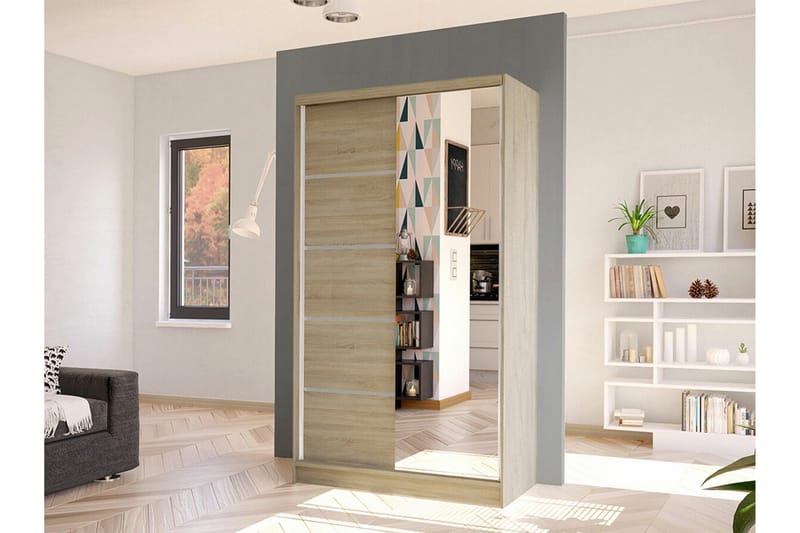 Glenmore Garderob m. Spegel Brown - Säilytys - Vaatesäilytys - Vaatekaappi