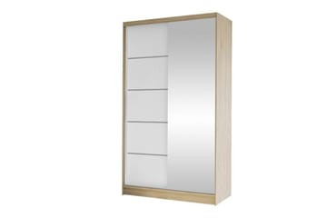 Glenmore Garderob m. Spegel White - Säilytys - Vaatesäilytys - Vaatekaappi
