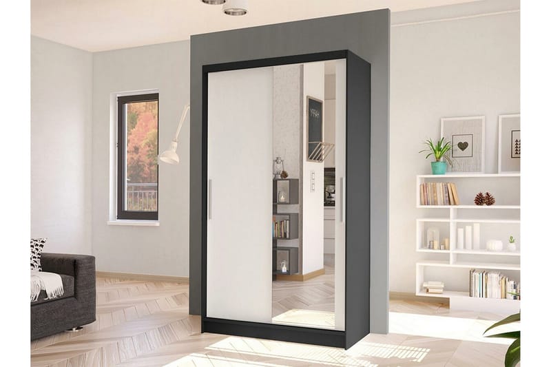 Glenmore Garderob m. Spegel White - Säilytys - Vaatesäilytys - Vaatekaappi