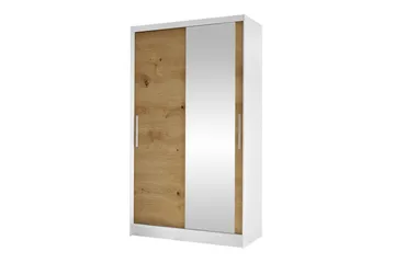 Glenmore Garderob m. Spegel White - Säilytys - Vaatesäilytys - Vaatekaappi