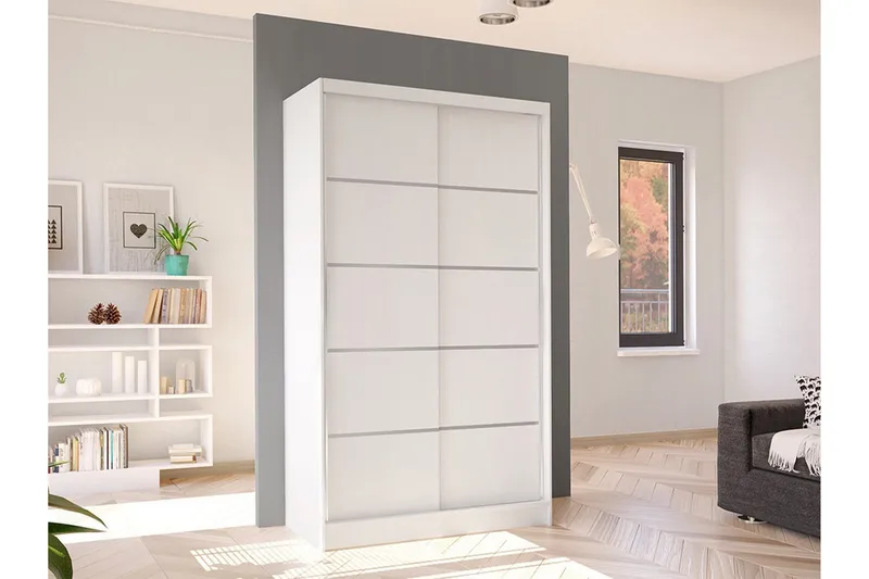 Glenmore Garderob White - Säilytys - Vaatesäilytys - Vaatekaappi