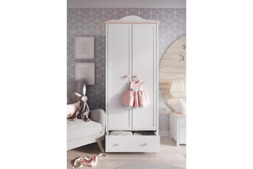 Hilts vaatekaappi 85x196 cm puuta - Valkoinen - Säilytys - Vaatesäilytys - Vaatekaappi