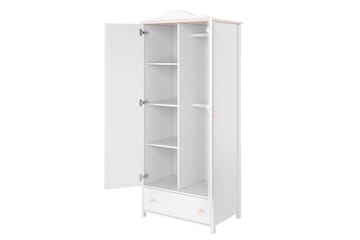 Hilts vaatekaappi 85x196 cm puuta - Valkoinen - Säilytys - Vaatesäilytys - Vaatekaappi