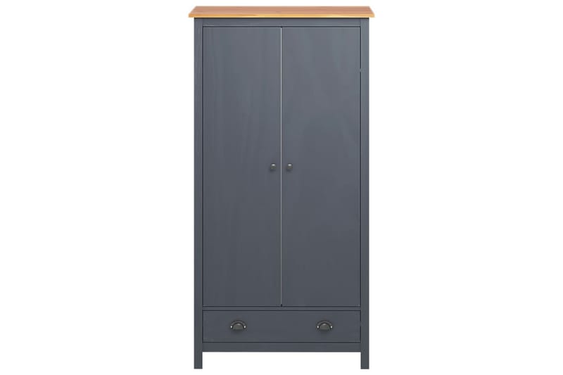 Kaksiovinen vaatekaappi Hill Range harmaa 89x50x170 cm mänty - Harmaa - Säilytys - Vaatesäilytys - Vaatekaappi