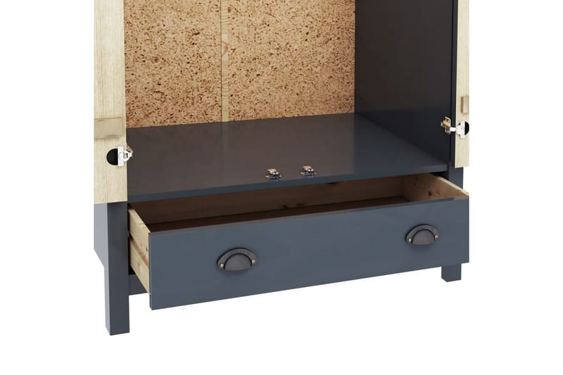 Kaksiovinen vaatekaappi Hill Range harmaa 89x50x170 cm mänty - Harmaa - Säilytys - Vaatesäilytys - Vaatekaappi