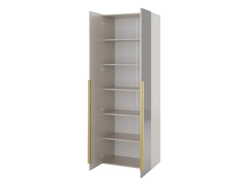 vaatekaappi KERKIN 2D -vaatekaappi peilillä beige - Säilytys - Vaatesäilytys - Vaatekaappi