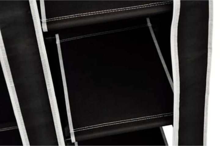 Kokoontaitettava vaatekaappi 110 x 45 x 175 cm musta - Musta - Vaatekaappi