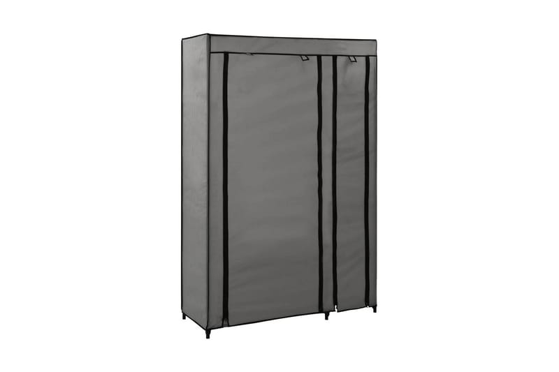 Kokoontaitettava vaatekaappi harmaa 110 x 45 x 175 cm kangas - Harmaa - Säilytys - Vaatesäilytys - Vaatekaappi