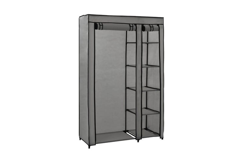 Kokoontaitettava vaatekaappi harmaa 110 x 45 x 175 cm kangas - Harmaa - Säilytys - Vaatesäilytys - Vaatekaappi