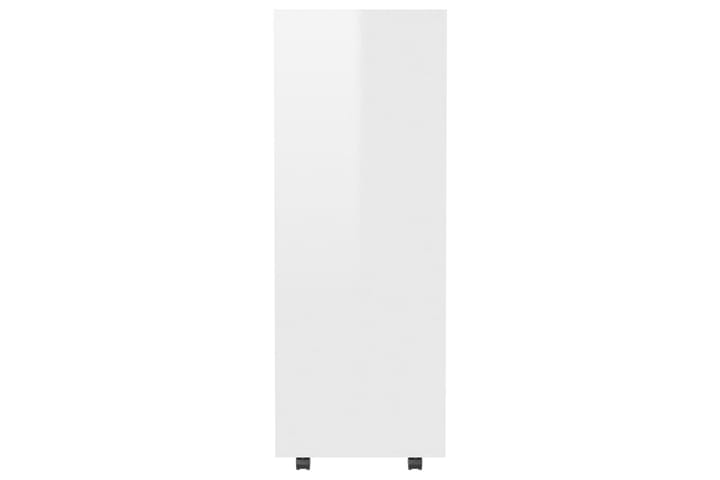 Vaatekaappi korkeakiilto valkoinen 80x40x110 cm lastulevy - Valkoinen - Vaatekaappi