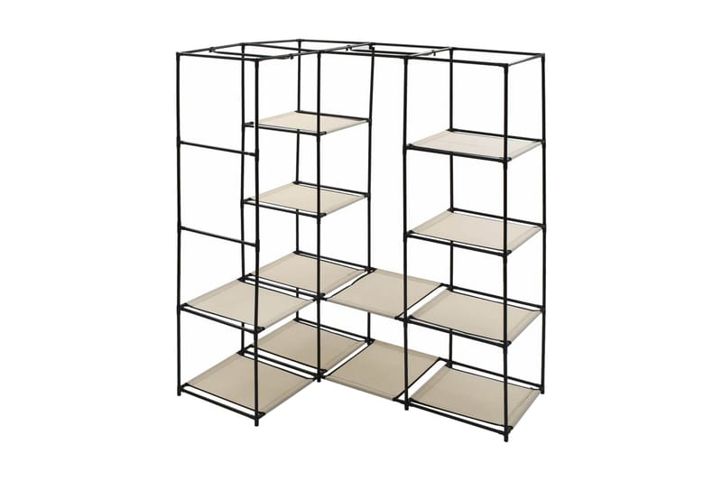 Kulmavaatekaappi kerma 130x87x169 cm - Kerma - Säilytys - Vaatesäilytys - Vaatekaappi - Kulmavaatekaappi