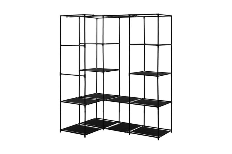 Kulmavaatekaappi musta 130x87x169 cm - Musta - Säilytys - Vaatesäilytys - Vaatekaappi - Kulmavaatekaappi
