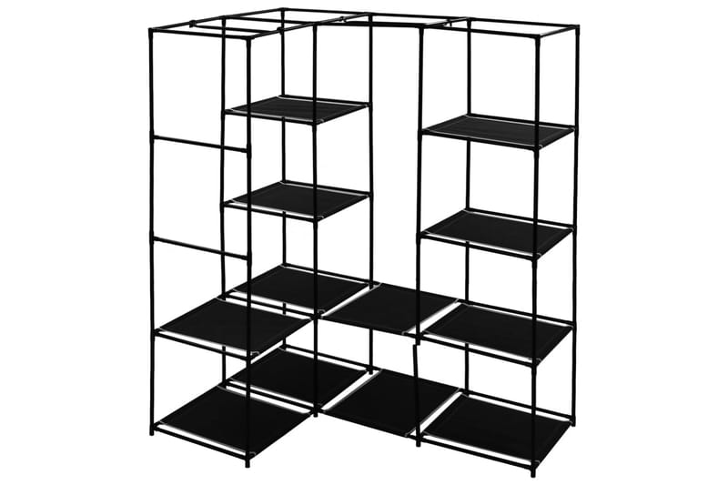 Kulmavaatekaappi musta 130x87x169 cm - Musta - Säilytys - Vaatesäilytys - Vaatekaappi - Kulmavaatekaappi