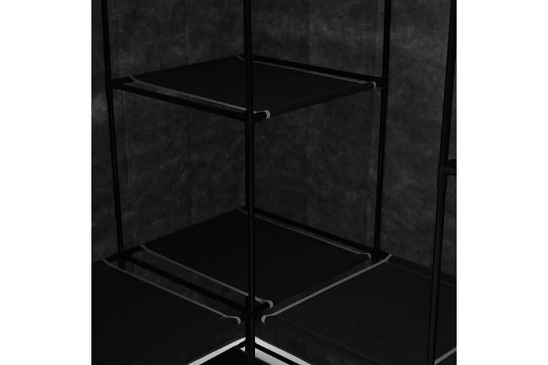 Kulmavaatekaappi musta 130x87x169 cm - Musta - Säilytys - Vaatesäilytys - Vaatekaappi - Kulmavaatekaappi