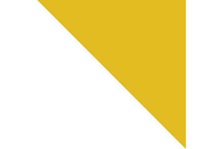 Kulmavaatekaappi Ridino 95 cm - Valkoinen/Keltainen - Kulmavaatekaappi