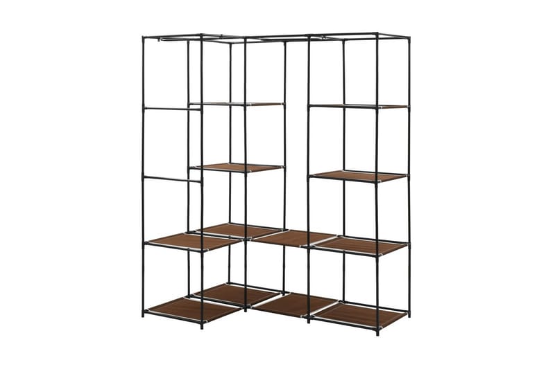 Kulmavaatekaappi ruskea 130x87x169 cm - Ruskea - Säilytys - Vaatesäilytys - Vaatekaappi - Kulmavaatekaappi