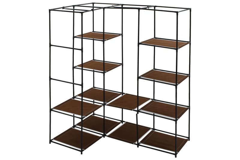 Kulmavaatekaappi ruskea 130x87x169 cm - Ruskea - Säilytys - Vaatesäilytys - Vaatekaappi - Kulmavaatekaappi
