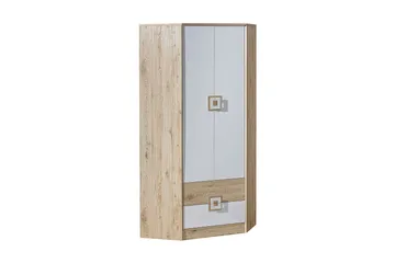 Vaatekaappi Hermanboda 87x87x190 cm - Beige/Valkoinen - Säilytys - Vaatesäilytys - Vaatekaappi - Kulmavaatekaappi