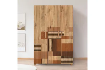 Leva Vaatekaappi 120x189 cm Ruskea - Hanah Home - Säilytys - Vaatesäilytys - Vaatekaappi