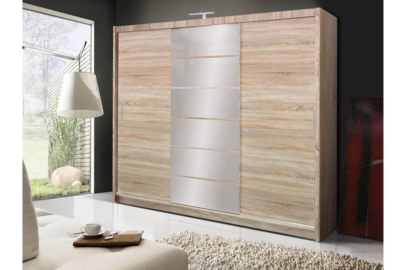 Malibu Vaatekaappi 250x61x215 cm - Säilytys - Vaatesäilytys - Vaatekaappi
