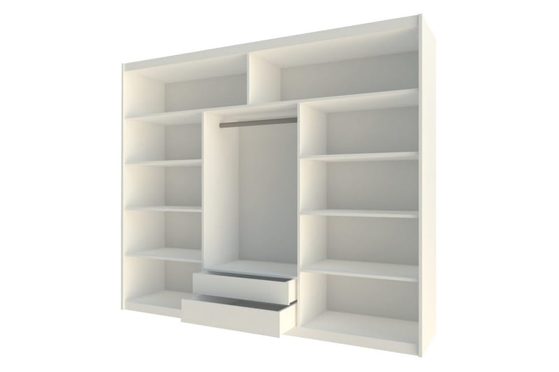 Malibu Vaatekaappi 250x61x215 cm - Säilytys - Vaatesäilytys - Vaatekaappi