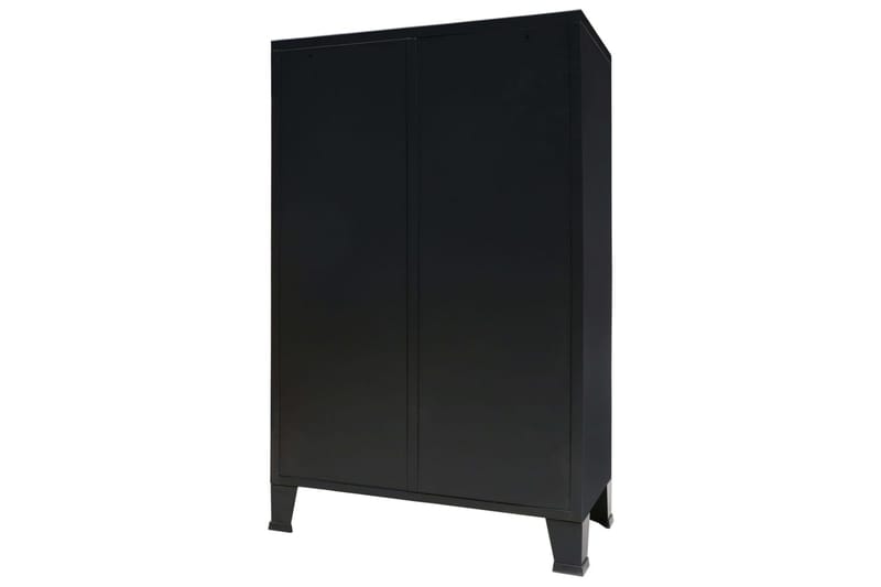 Metallinen vaatekaappi teollinen tyyli 67x35x107 cm musta - Musta - Säilytys - Vaatesäilytys - Vaatekaappi