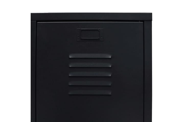 Metallinen vaatekaappi teollinen tyyli 67x35x107 cm musta - Musta - Vaatekaappi