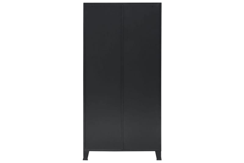 Metallinen vaatekaappi teollinen tyyli 90x40x180 cm musta - Musta - Säilytys - Vaatesäilytys - Vaatekaappi