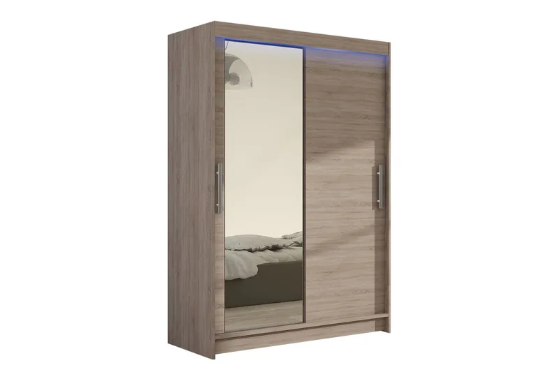 Vaatekaappi Miami 120x58x200 cm, Beige/Harmaa
