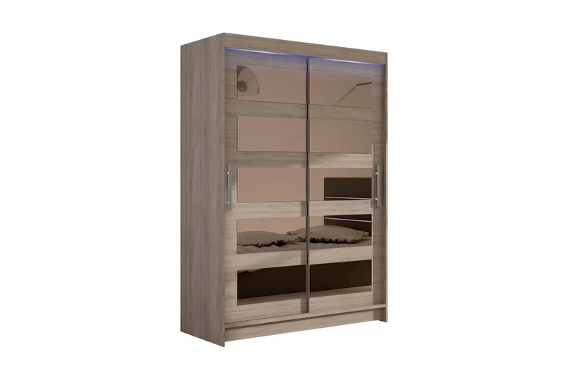 Vaatekaappi Miami 120x58x200 cm, Beige/Harmaa