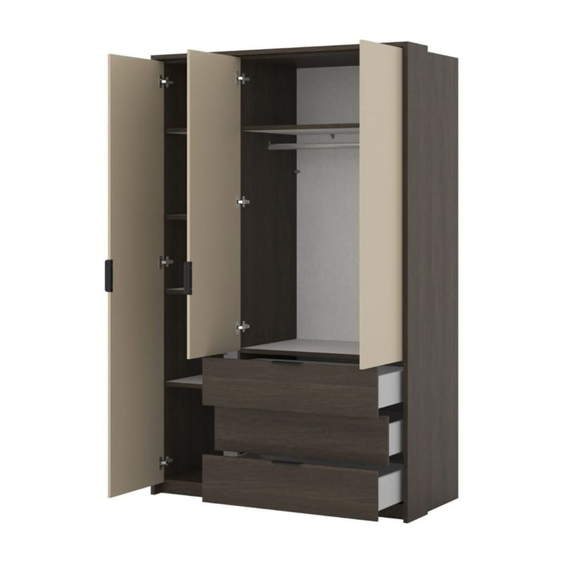 Vaatekaappi Mola 3 ovea ja 3 laatikkoa - Säilytys - Vaatesäilytys - Vaatekaappi