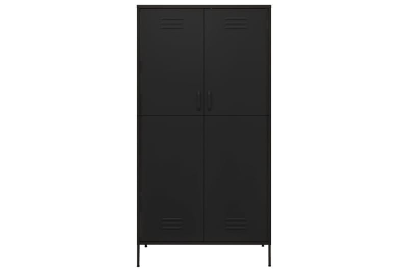 Vaatekaappi musta 90x50x180 cm teräs - Säilytys - Vaatesäilytys - Vaatekaappi