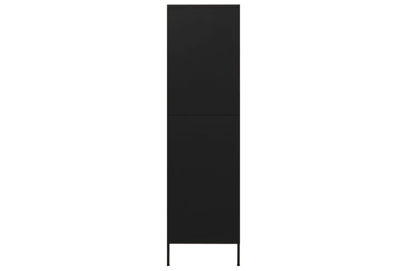 Vaatekaappi musta 90x50x180 cm teräs - Säilytys - Vaatesäilytys - Vaatekaappi