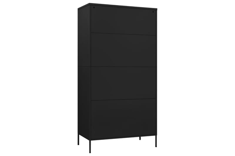 Vaatekaappi musta 90x50x180 cm teräs - Säilytys - Vaatesäilytys - Vaatekaappi