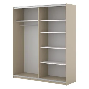 Vaatekaappi Niva laaja 2 liukuovea - Vaalea beige - Säilytys - Vaatesäilytys - Vaatekaappi