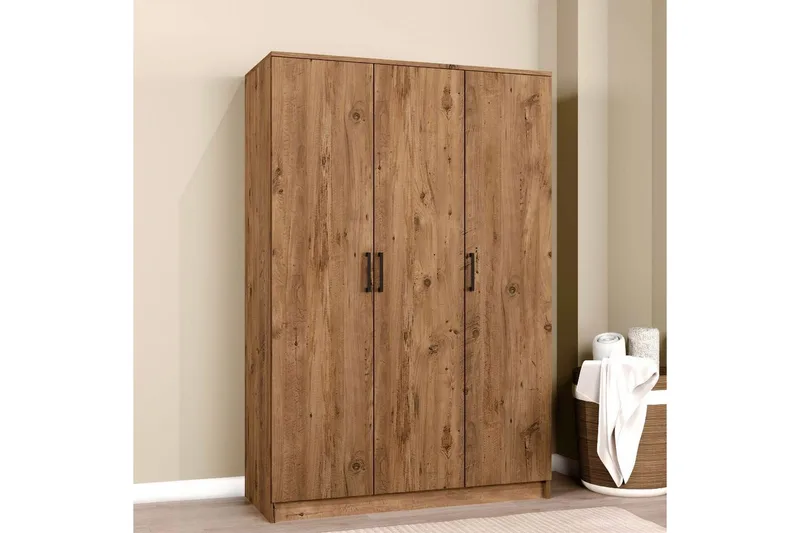 Olera Vaatekaappisskåp 120x180 cm - Luonnollinen - Säilytys - Vaatesäilytys - Vaatekaappi - Kulmavaatekaappi