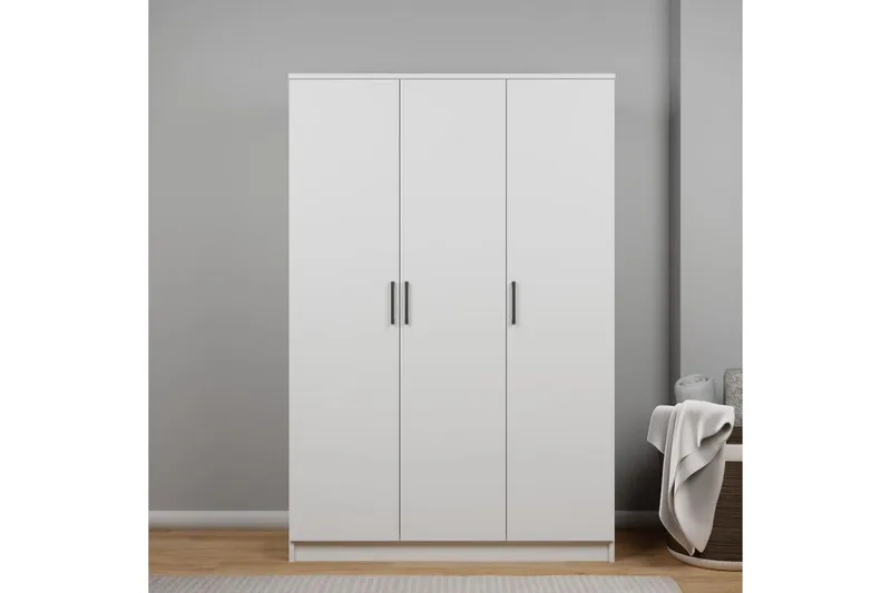 Olera Vaatekaappisskåp 120x180 cm - Valkoinen - Säilytys - Vaatesäilytys - Vaatekaappi - Kulmavaatekaappi