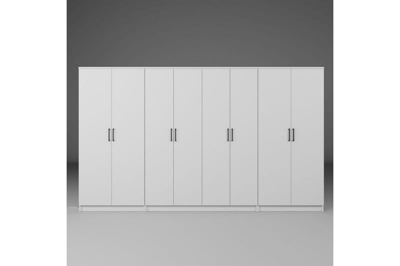 Olera Vaatekaappisskåp 300x180 cm - Valkoinen - Säilytys - Vaatesäilytys - Vaatekaappi - Kulmavaatekaappi