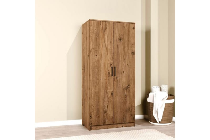 Olera Vaatekaappisskåp 80x180 cm - Luonnollinen - Säilytys - Vaatesäilytys - Vaatekaappi - Kulmavaatekaappi