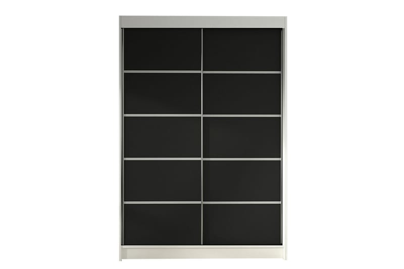 Vaatekaappi Ottery 120x200 cm - Musta/Valkoinen - Säilytys - Vaatesäilytys - Vaatekaappi