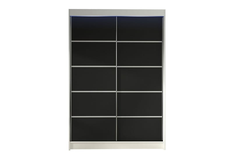 Vaatekaappi Ottery 120x200 cm, Musta/Valkoinen