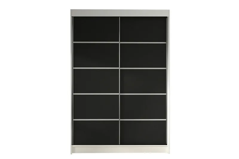 Vaatekaappi Ottery 120x200 cm, Musta/Valkoinen